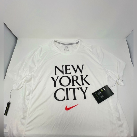 Nike Other - nike men nyc miler short sleeve top white